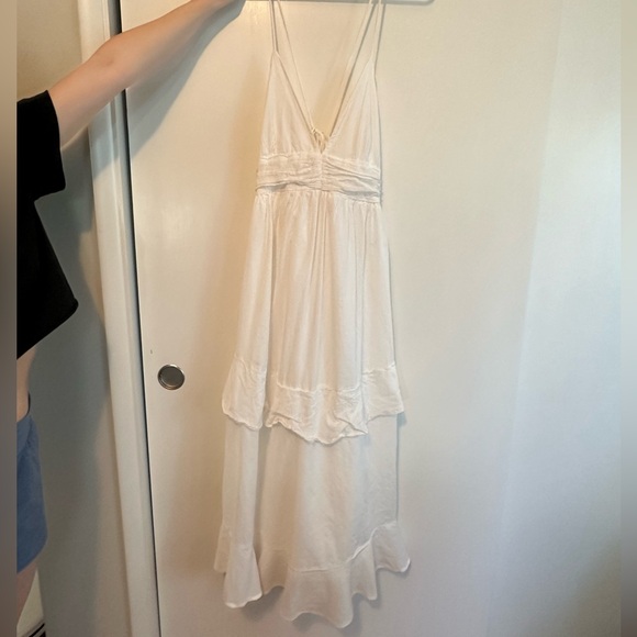 White Tiered Maxi Dress - Picture 3 of 4
